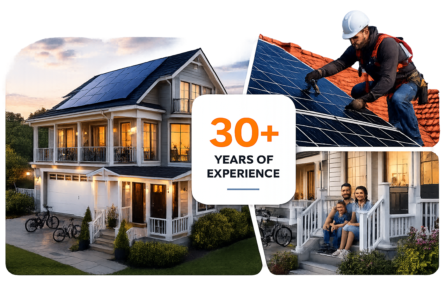 30+ years of solar experience — family homes and certified installers